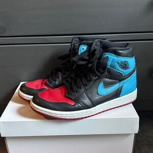 Nike Women's Sneakers - Black, Red, and Blue